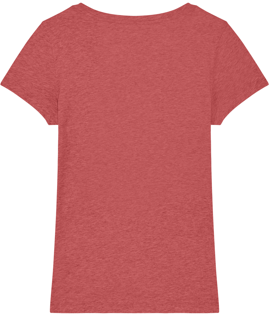 Tee shirt femme bio stella lover dos Mid Heather Red