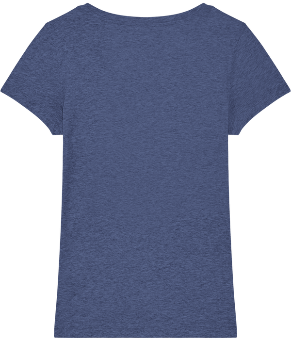 Tee shirt femme bio stella lover dos Dark Heather Indigo