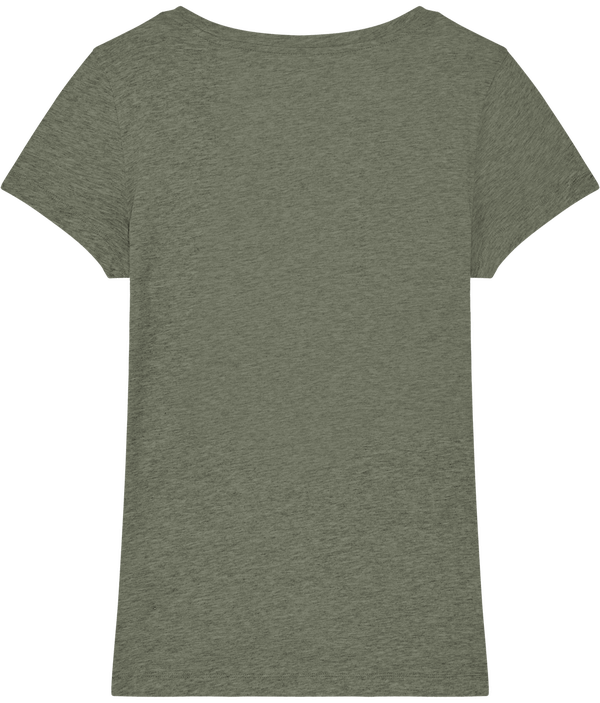 Tee shirt femme bio stella lover dos Mid Heather Khaki