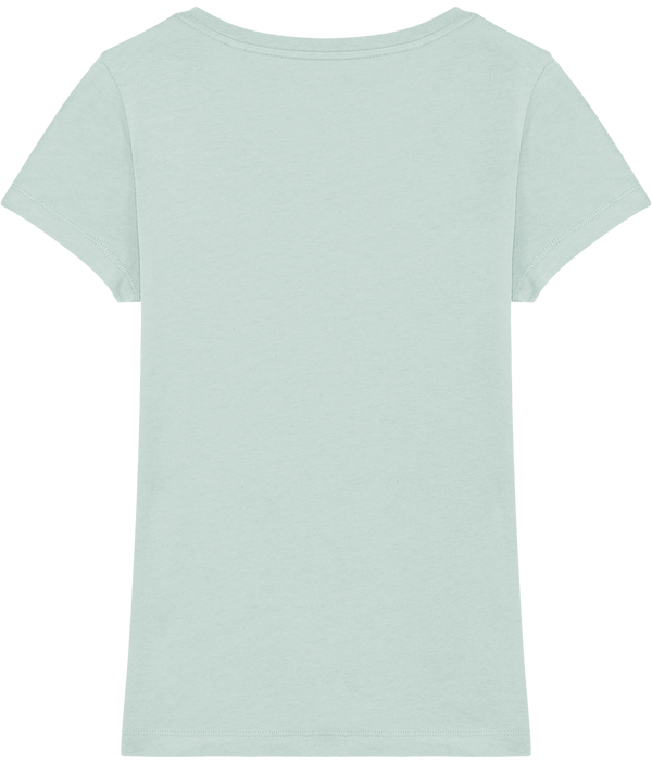 Tee shirt femme bio stella lover dos Caribbean Blue