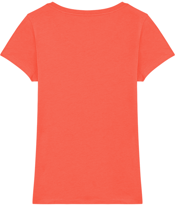 Tee shirt femme bio stella lover dos Coral Wave