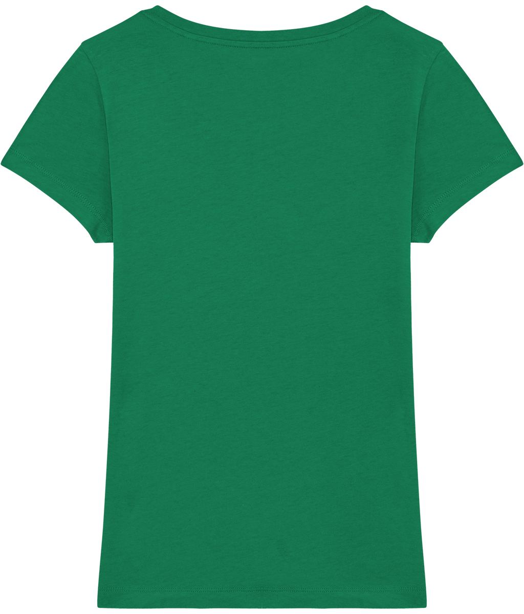 Tee shirt femme bio stella lover dos Varsity Green