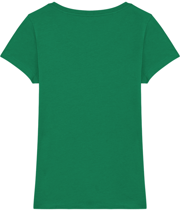 Tee shirt femme bio stella lover dos Varsity Green