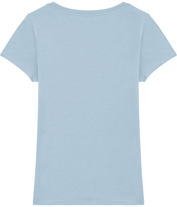 Tee shirt femme bio stella lover dos Sky blue