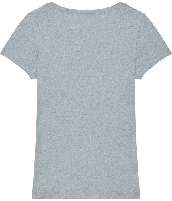 Tee shirt femme bio stella lover dos Heather Ice Blue