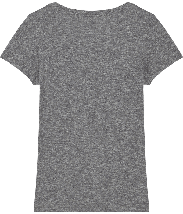 Tee shirt femme bio stella lover dos Marble Slub Heather Black