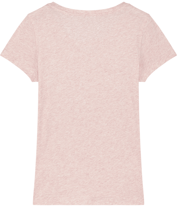 Tee shirt femme bio stella lover dos Cream Heather Pink