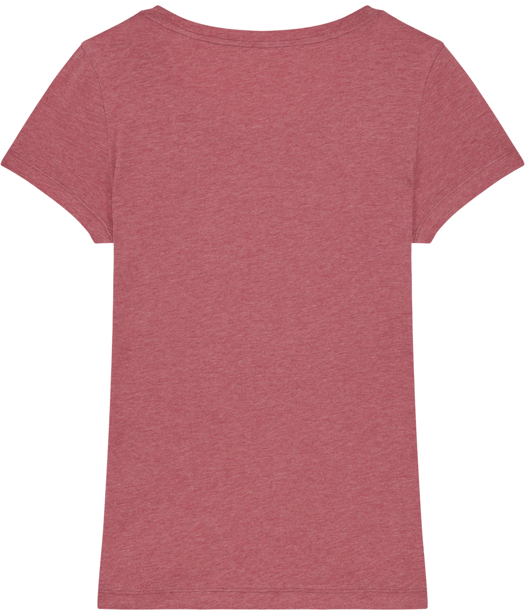 Tee shirt femme bio stella lover dos Heather Cranberry