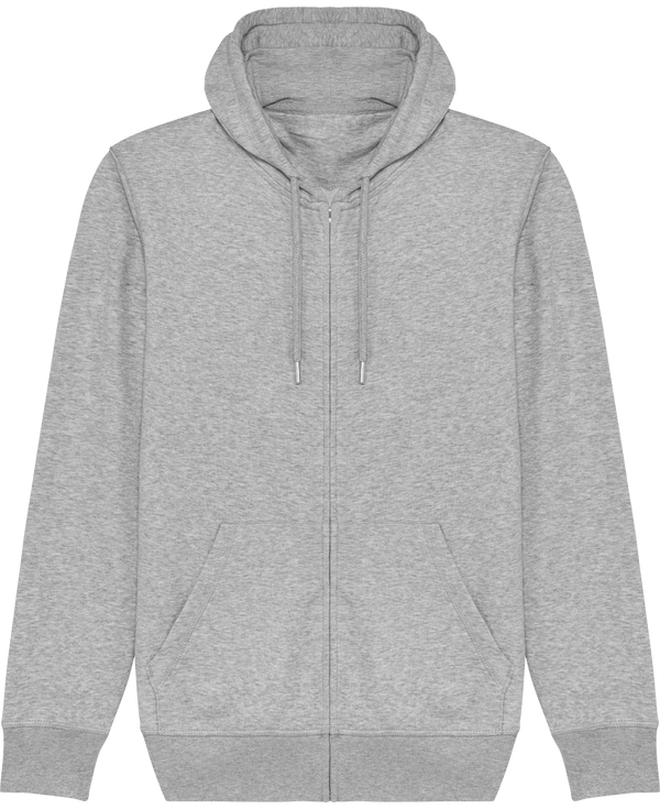 Sweat shirt zippe unisexe stanley connector face Heather Grey
