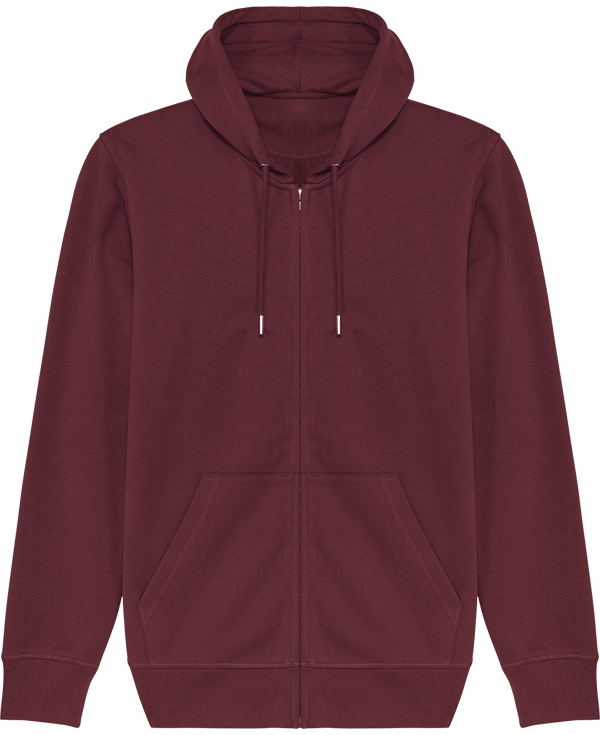 Sweat shirt zippe unisexe stanley connector face Burgundy