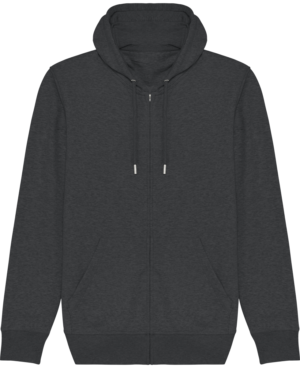 Sweat shirt zippe unisexe stanley connector face Dark Heather Grey