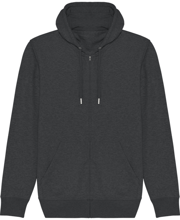 Sweat shirt zippe unisexe stanley connector face Dark Heather Grey