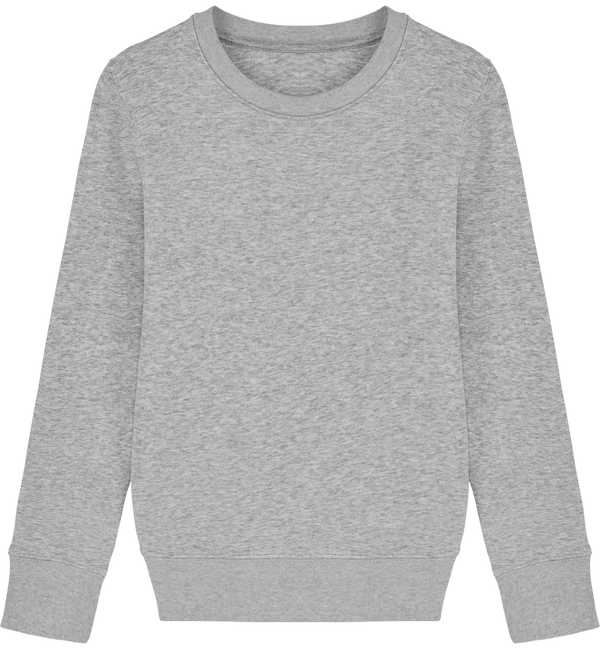 Sweat col rond enfant 300 gr mini changer face Heather Grey