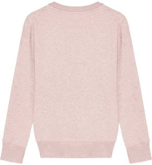 Sweat col rond enfant 300 gr mini changer dos Cream Heather Pink