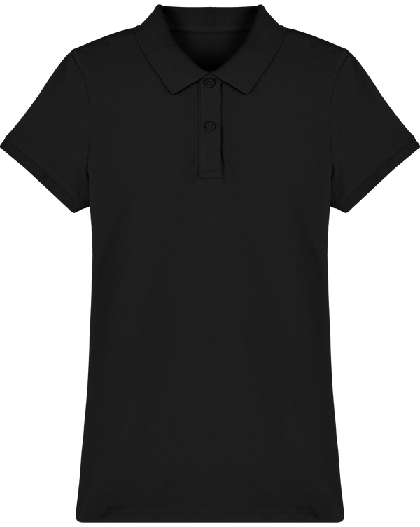 Polo femme bio stella devoter face Black