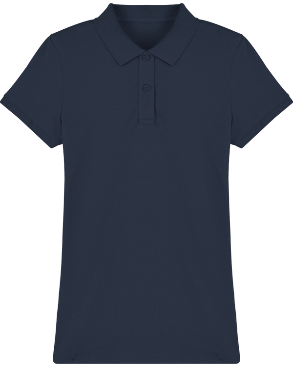 Polo femme bio stella devoter face French Navy