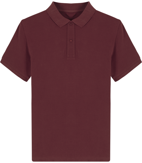 Polo homme bio stanley dedicator face Burgundy