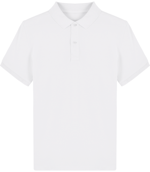Polo homme bio stanley dedicator face White