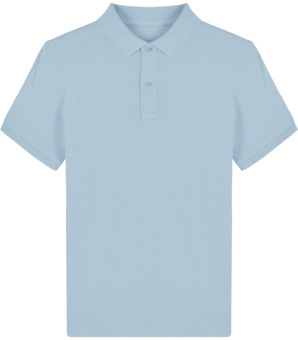 Polo homme bio stanley dedicator face Sky blue