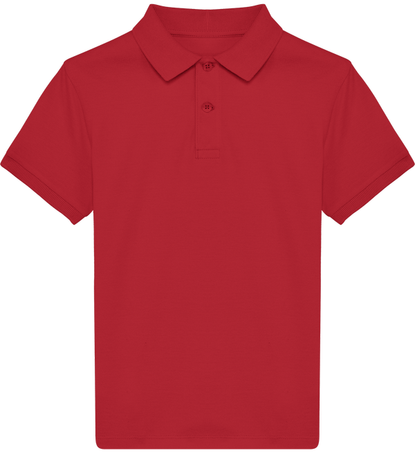 Polo enfant bio stanley mini sprinter face Red