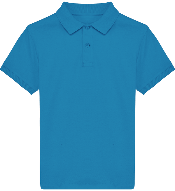 Polo enfant bio stanley mini sprinter face Azur