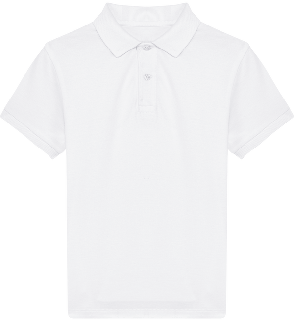 Polo enfant bio stanley mini sprinter face White