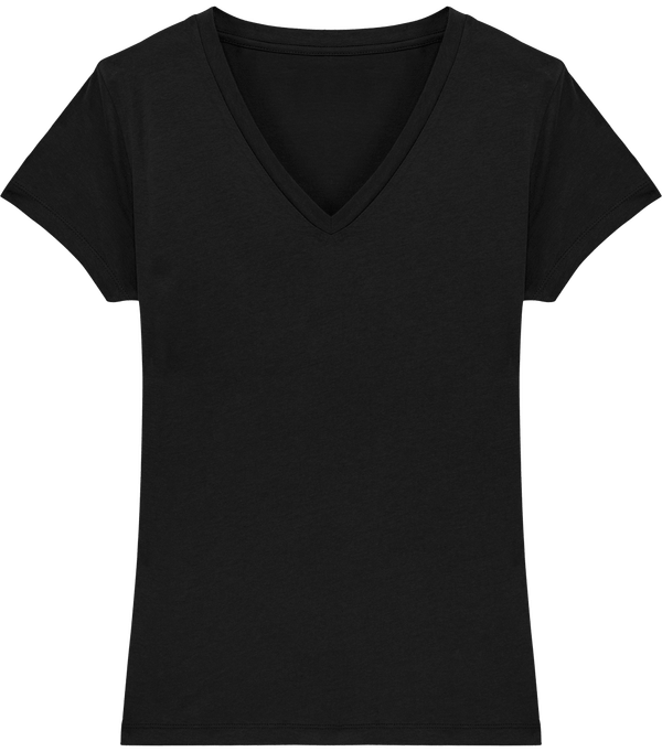 Tee shirt femme col v stella evoker face Black