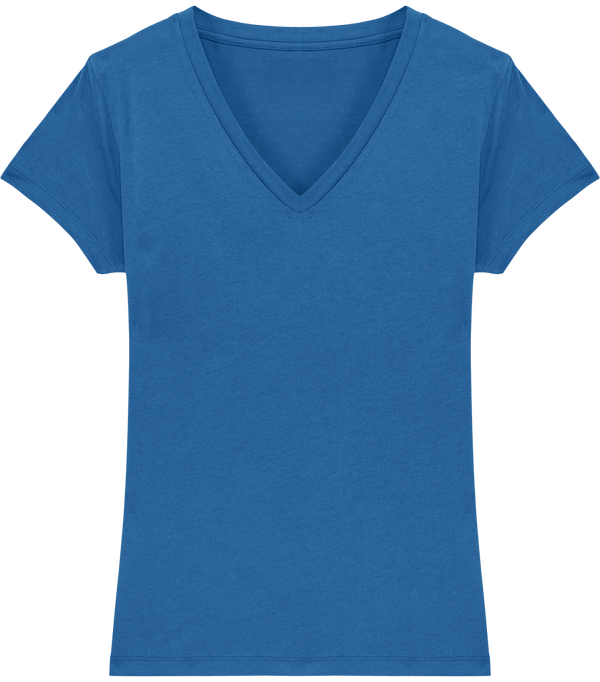 Tee shirt femme col v stella evoker face Royal Blue