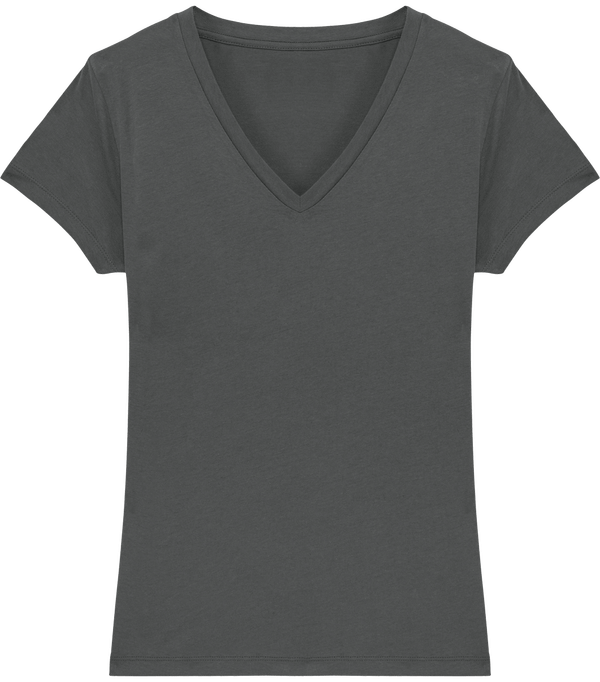 Tee shirt femme col v stella evoker face Anthracite