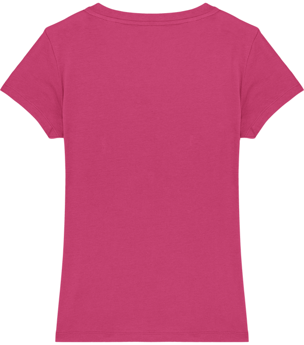 Tee shirt femme col v stella evoker dos Raspberry