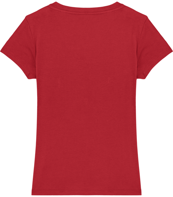 Tee shirt femme col v stella evoker dos Red