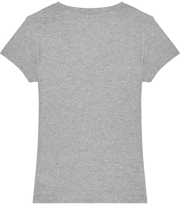 Tee shirt femme col v stella evoker dos Heather Grey