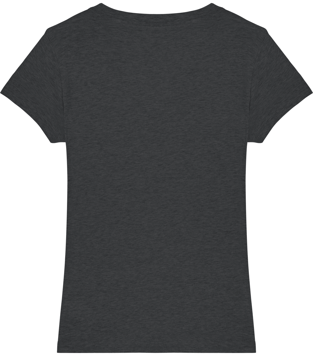 Tee shirt femme col v stella evoker dos Dark Heather Grey