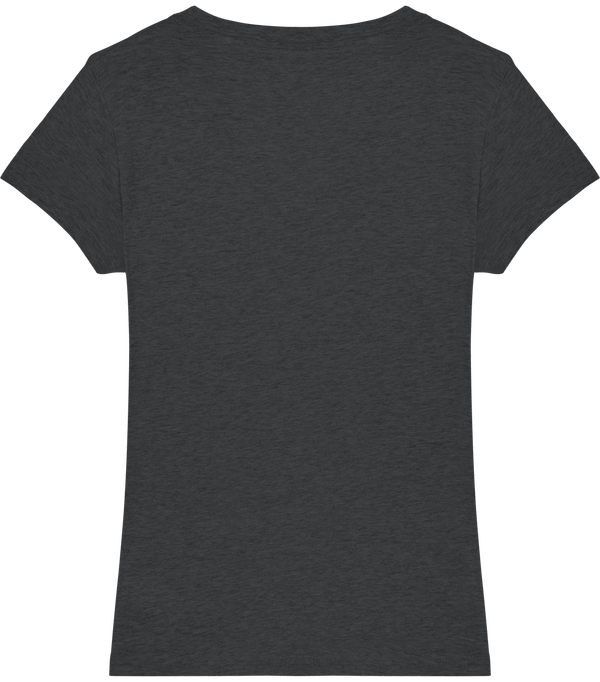 Tee shirt femme col v stella evoker dos Dark Heather Grey