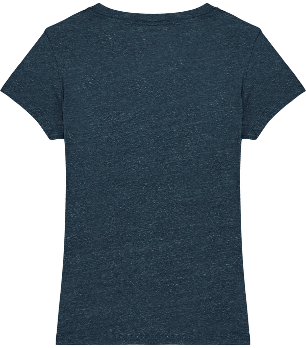 Tee shirt femme col v stella evoker dos Dark Heather Denim