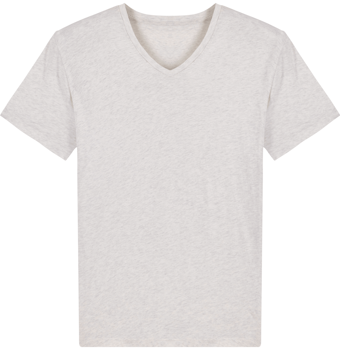 Tee shirt homme col v stanley presenter face Cream Heather Grey