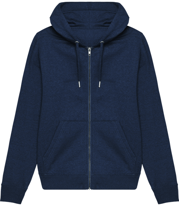 Sweat zip capuche femme stella editor face Black Heather Blue