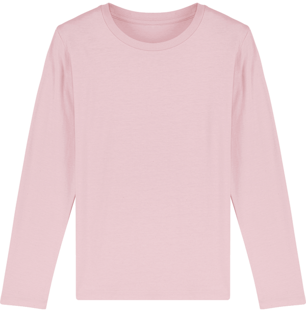 Tee shirt enfants manches longues mini hopper face Cotton Pink