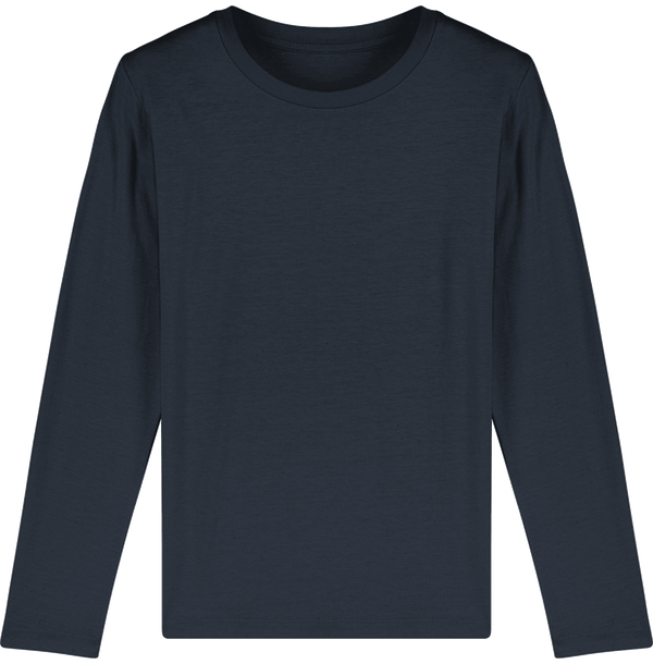 Tee shirt enfants manches longues mini hopper face French Navy