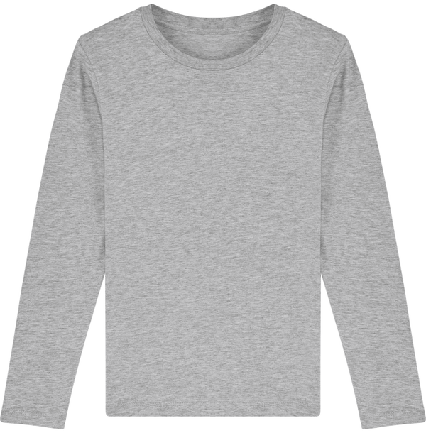 Tee shirt enfants manches longues mini hopper face Heather Grey