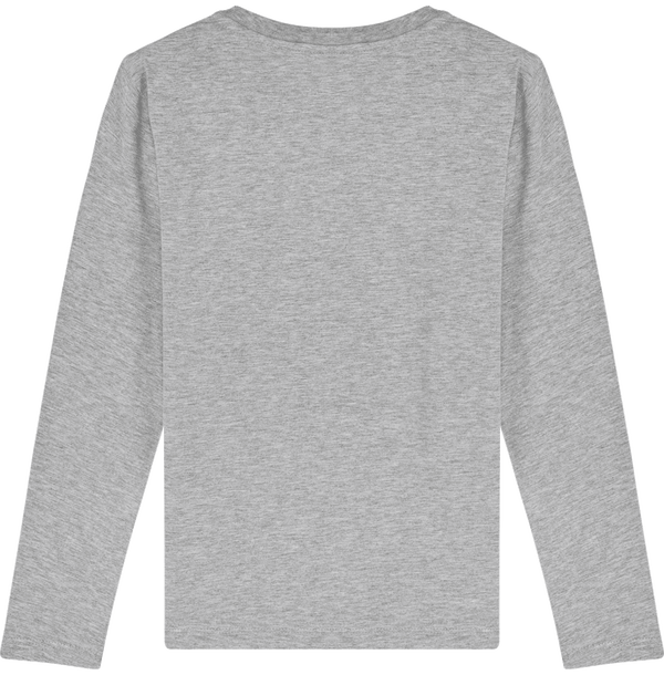 Tee shirt enfants manches longues mini hopper dos Heather Grey