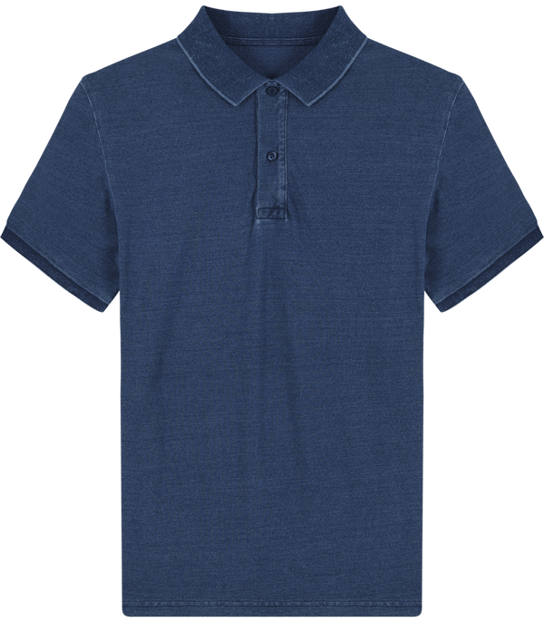 Polo homme stanley dedicator denim face Mid Washed Indigo