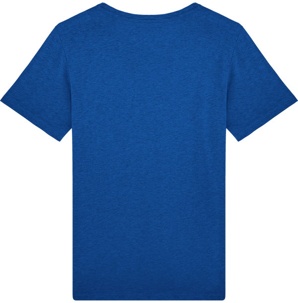 Tee shirt unisexe avec fente laterale stanley live dos Mid Heather Royal Blue