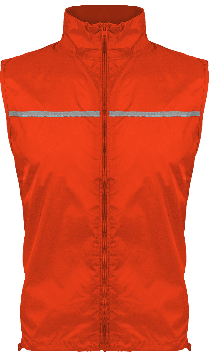 Gilet De Course Sans Manches Réfléchissant | Broderie Et Impression  Orange