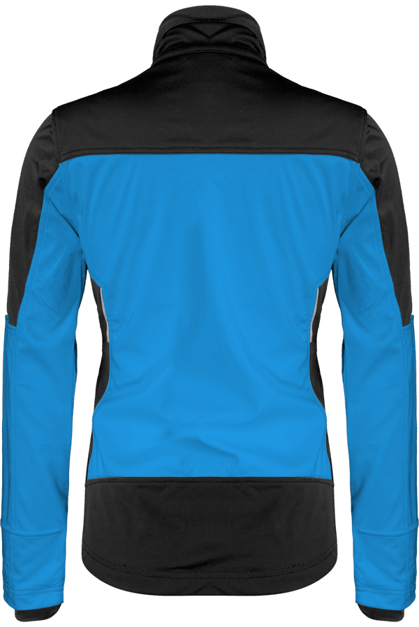 Veste softshell bicolore femme dos Aqua Blue / Black