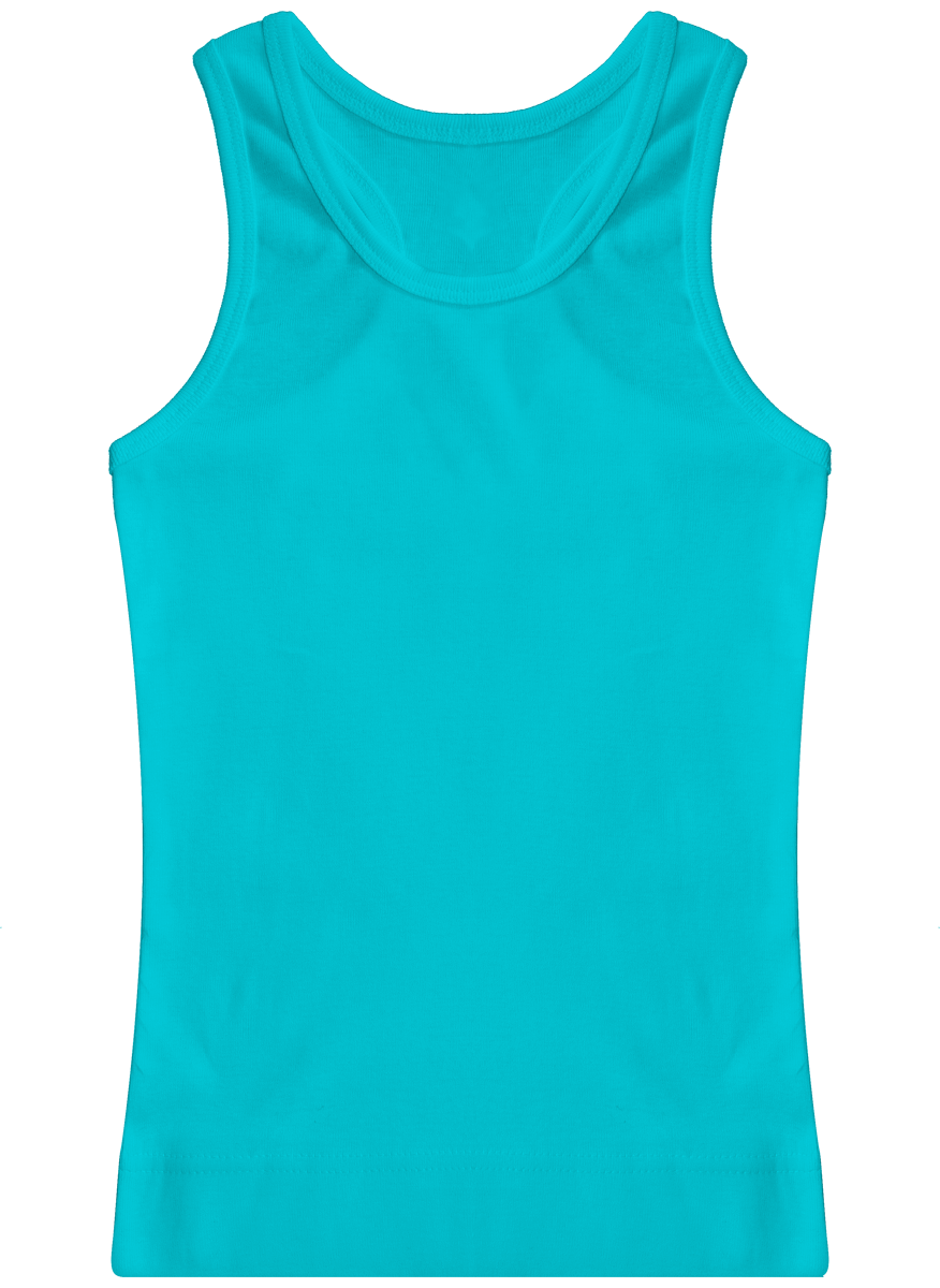 Camiseta De Tirantes 100%  Algodón Deep Turquoise