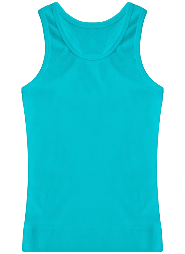 Camiseta De Tirantes 100%  Algodón Deep Turquoise