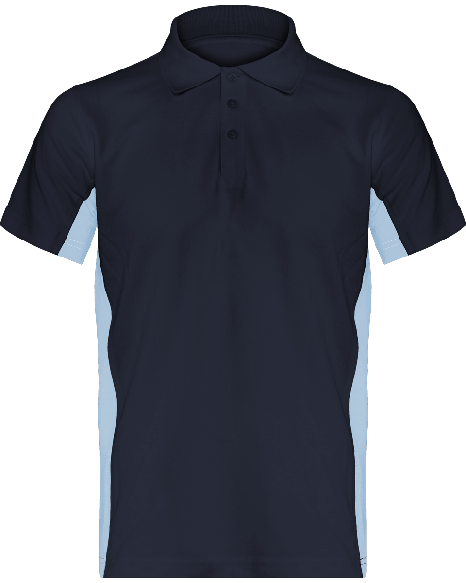 Polo Homme Bicolore | Impression Et Broderie Navy / Sky Blue