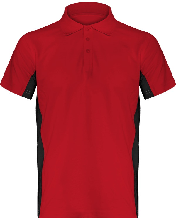 Polo Homme Bicolore | Impression Et Broderie Red / Black