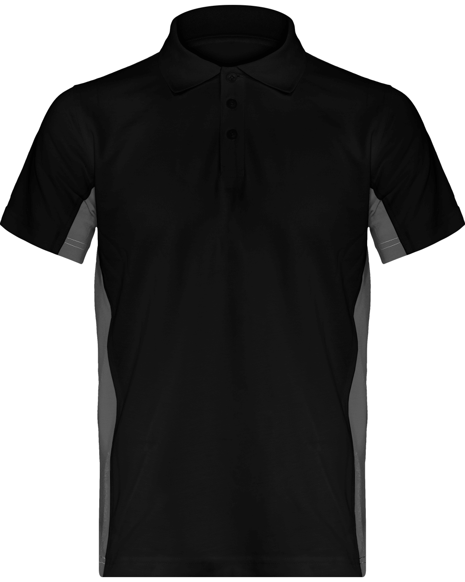 Polo Homme Bicolore | Impression Et Broderie Black / Slate Grey